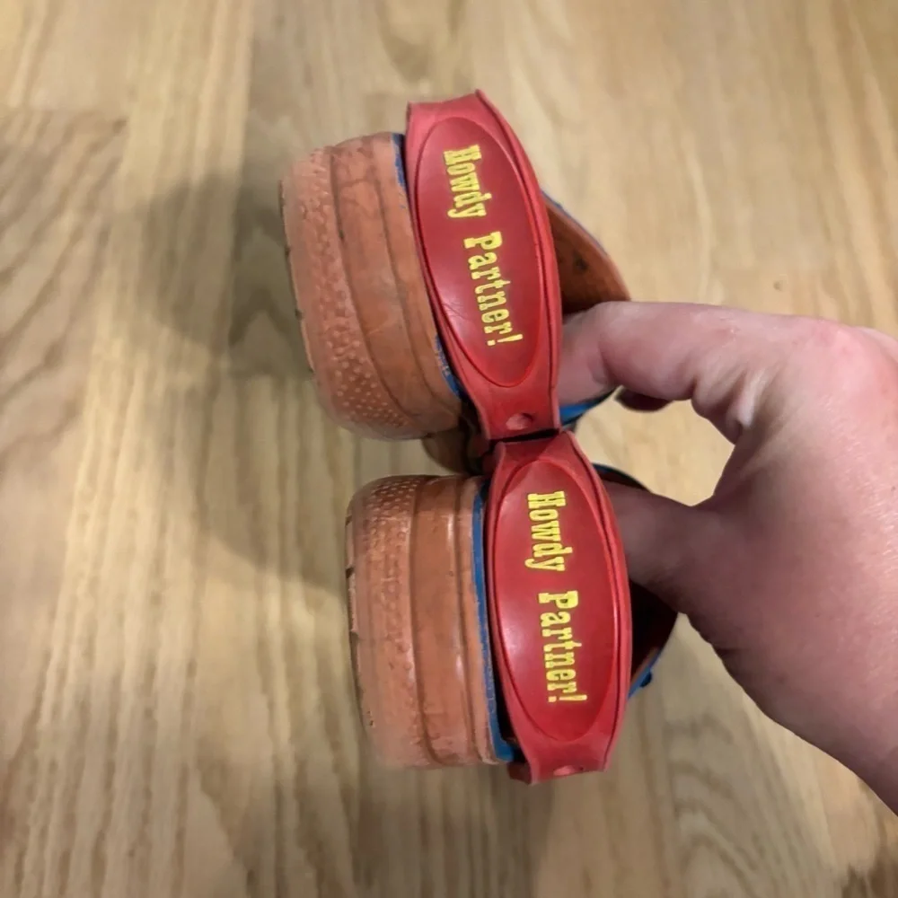 Disney Kids Blue and Red Clogs with Toy Story Design Sz 10 Buzz Lightyear Woody